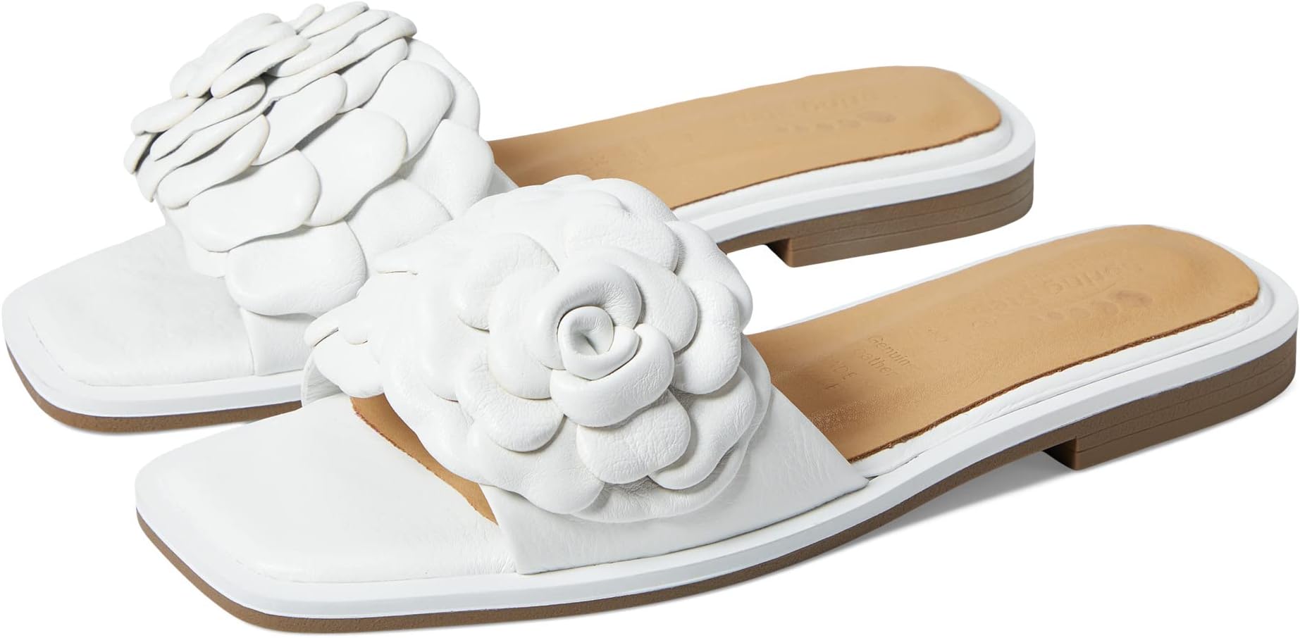 Domonique Spring Step Flat Sandals, White