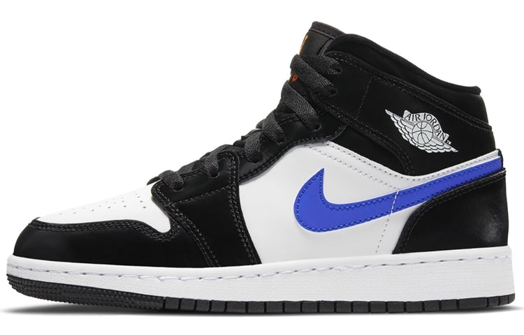 Jordan 1 Mid Black Racer Blue White (GS)