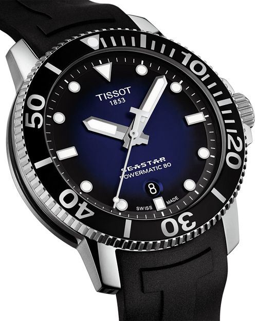 Seastar watch, 43 mm Tissot, Black