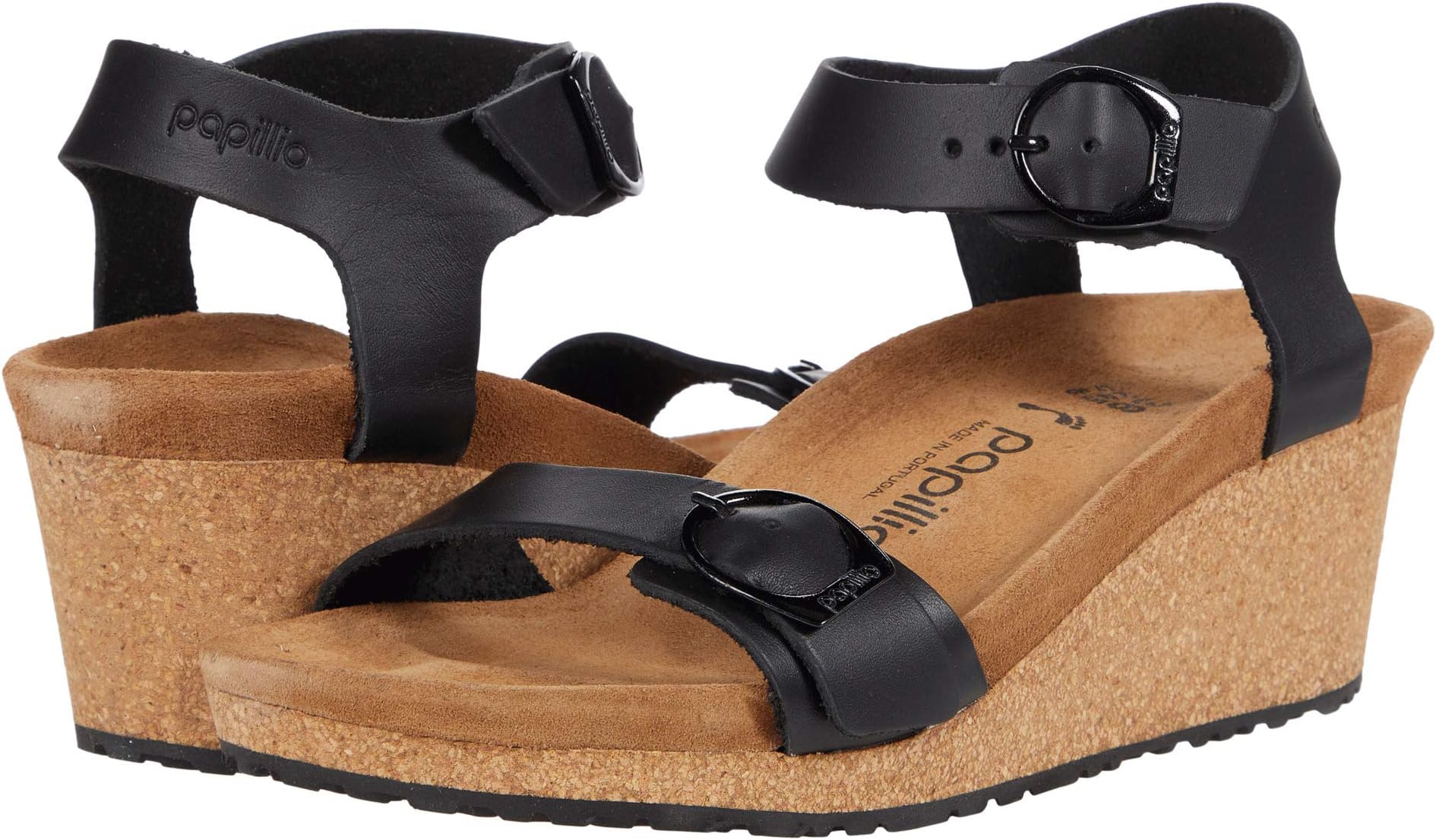 صندل Soley Wedge من Papillio by Birkenstock - جلد - Birkenstock، جلد أسود 2