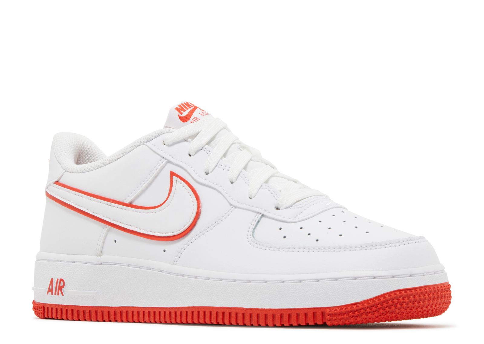 Nike Air Force 1 Gs 'White Picante Red' Sneakers, White