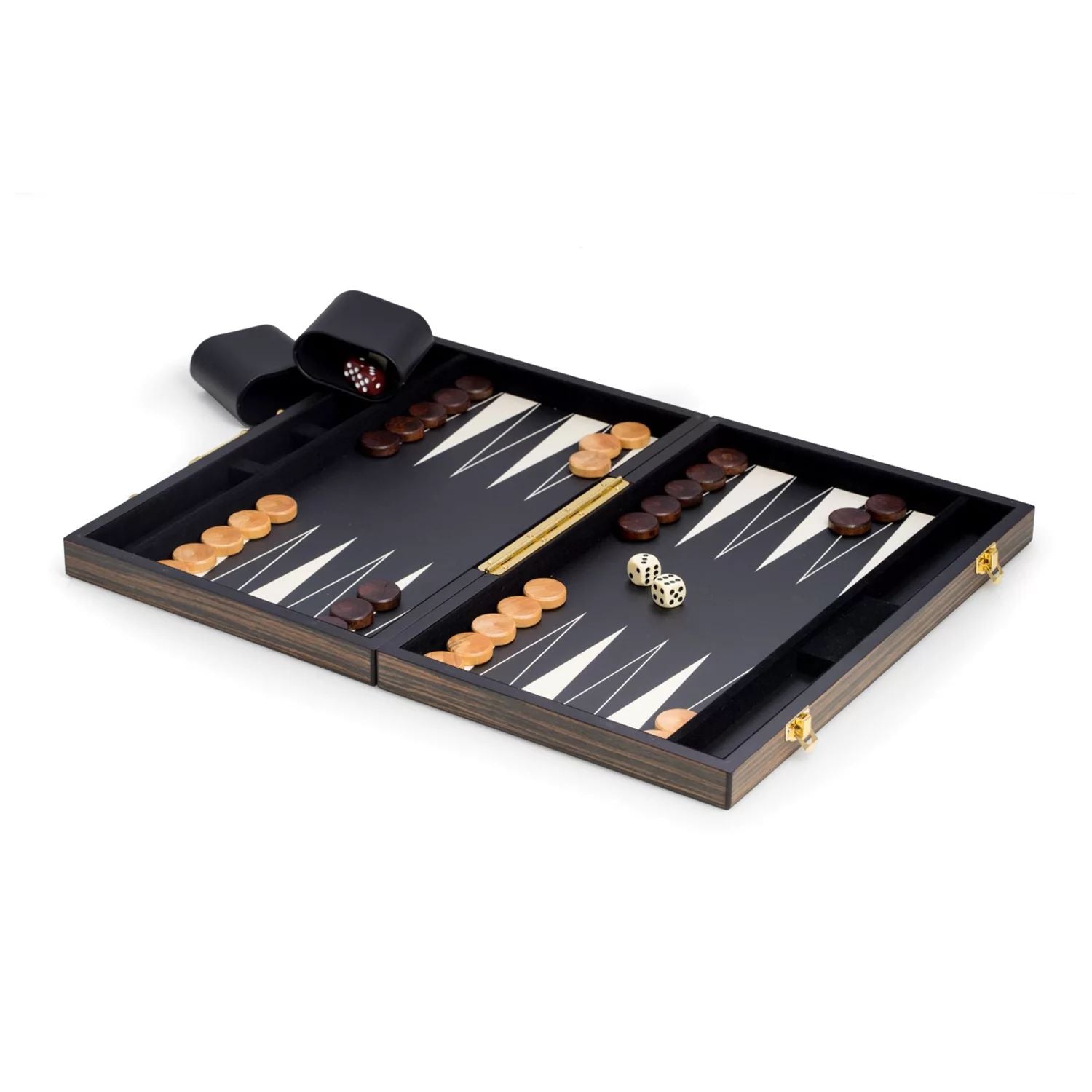 15 inches. Set of wooden backgammon Bey-Berk