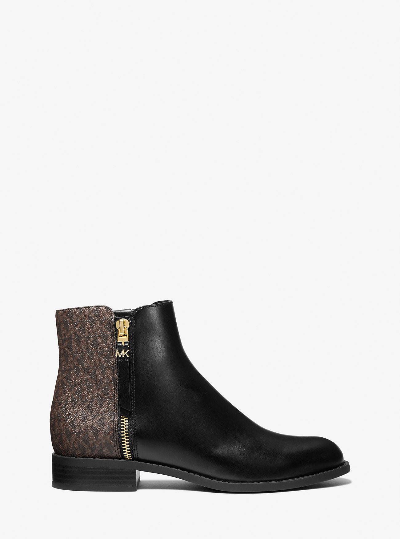 Britt Signature Michael Kors Logo Ankle Boots, Black