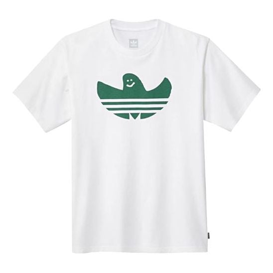 تي شيرت adidas originals Shmoo Fill Tee بأكمام قصيرة أبيض، أبيض