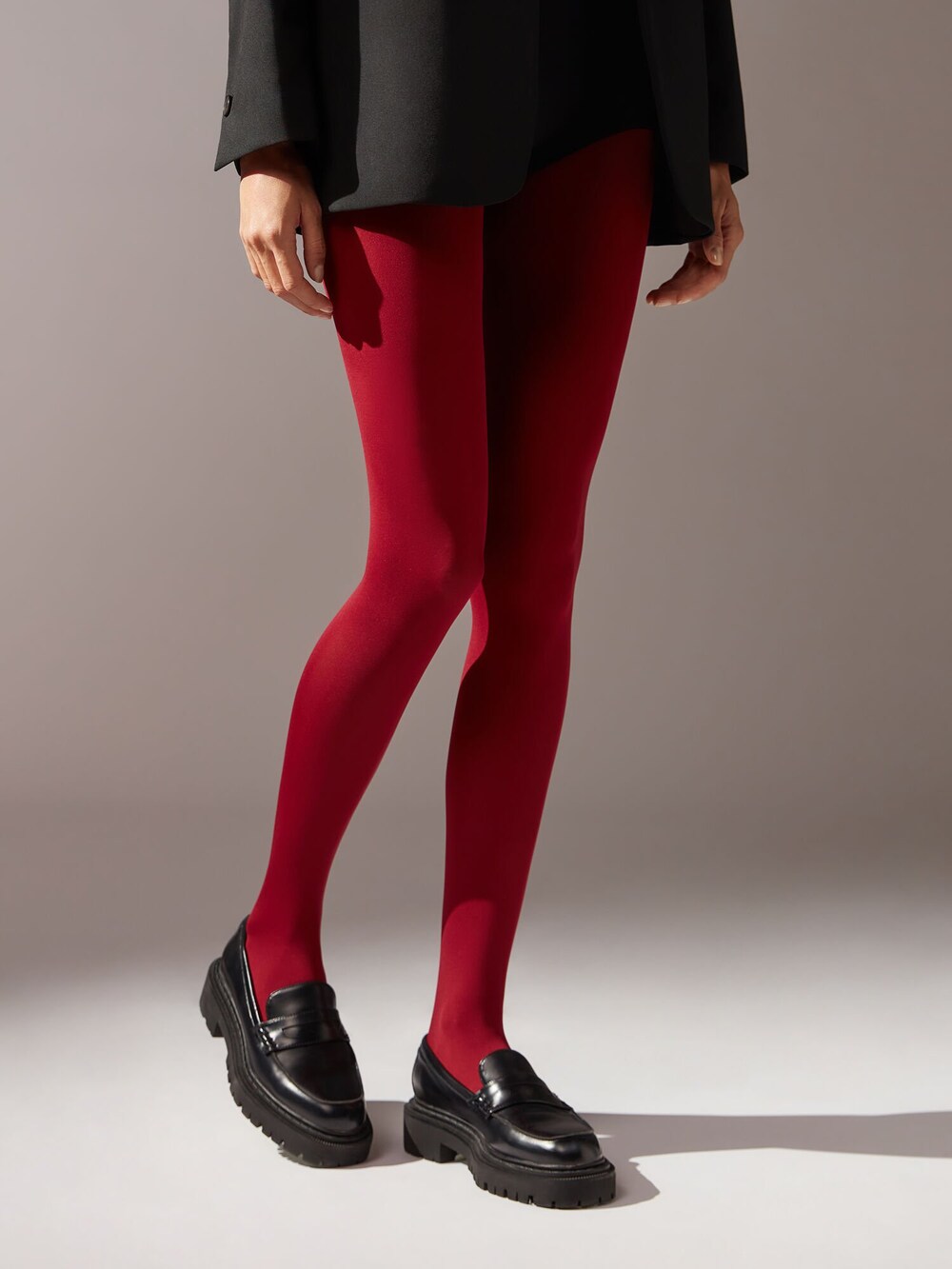 Thin tights CALZEDONIA, red