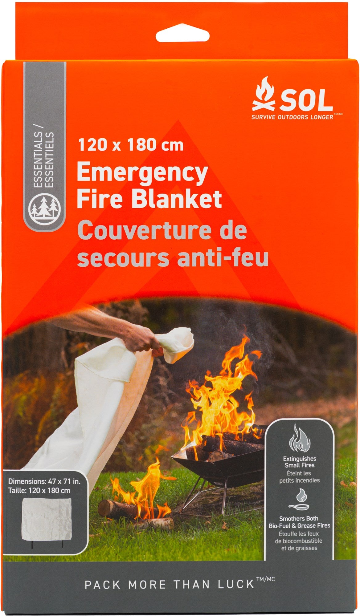 Emergency fire blanket SOL, red