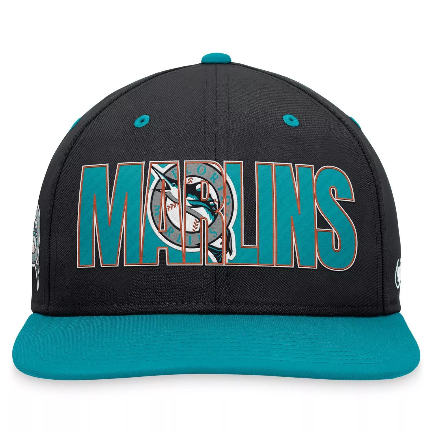 قبعة Nike Florida Marlins Cooperstown Collection Pro للرجال باللون الأسود