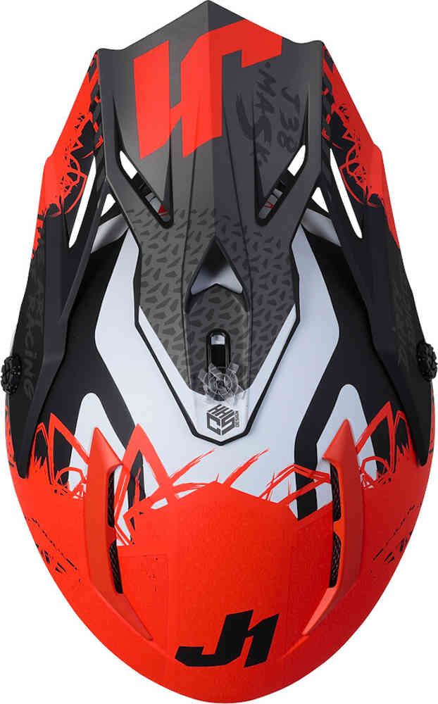 J38 Mask Motocross Helmet Just1, orange/black