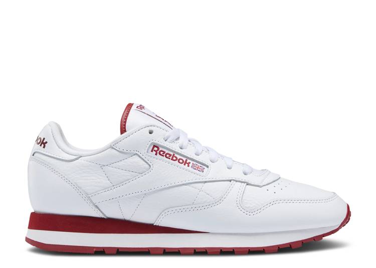 حذاء رياضي Reebok CLASSIC LEATHER 'WHITE FLASH RED' باللون الأبيض