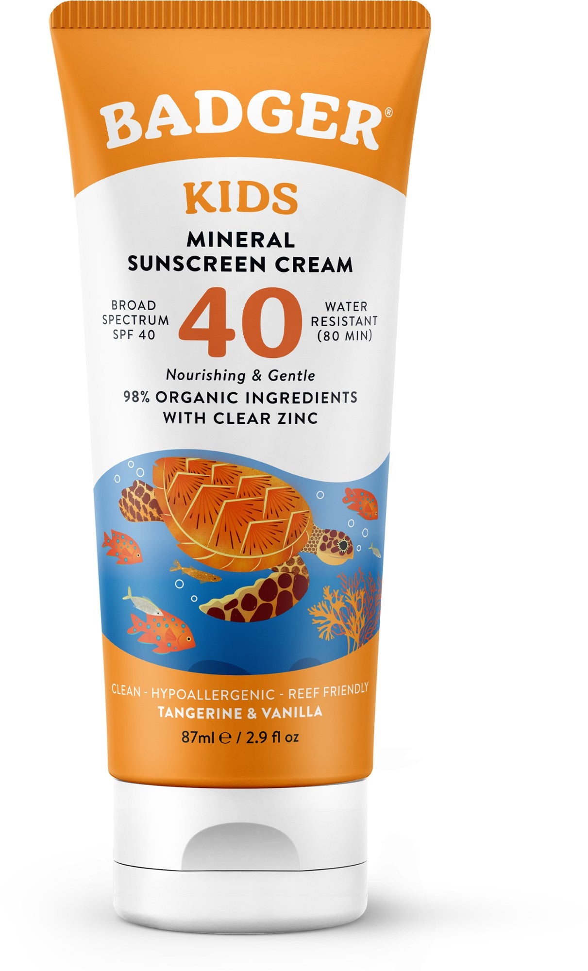 Children's mineral sunscreen SPF 40 - 2.9 fl. ounce Badger