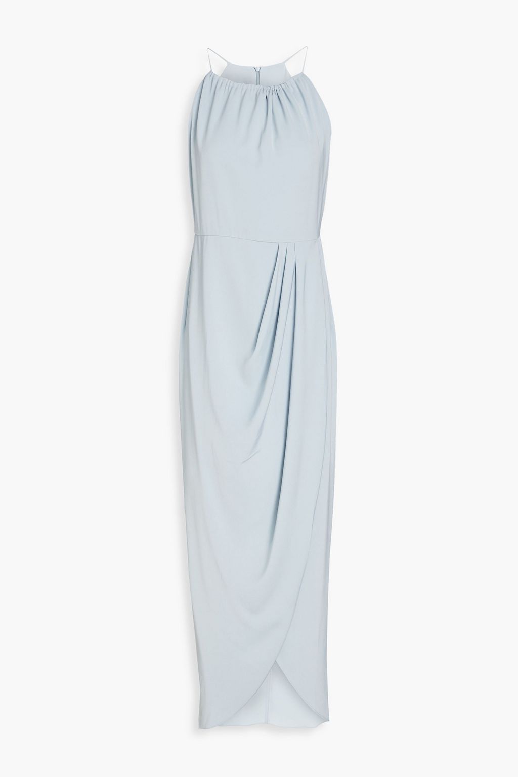 SHONA JOY ruched satin maxi dress, blue