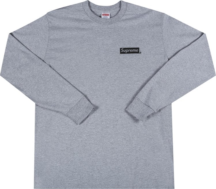 قميص Supreme Sacred Unique بأكمام طويلة "Heather Grey"، باللون الرمادي