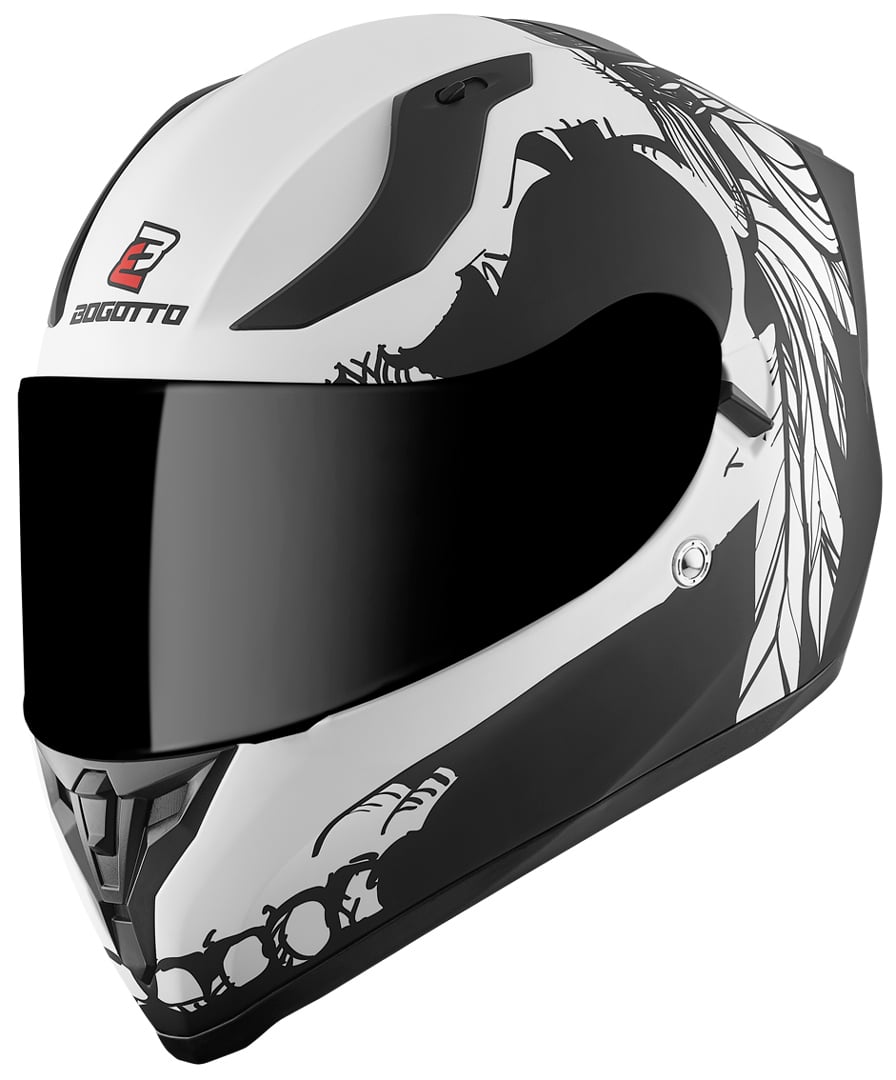 Bogotto V128 Comanche helmet with removable pad, black/white