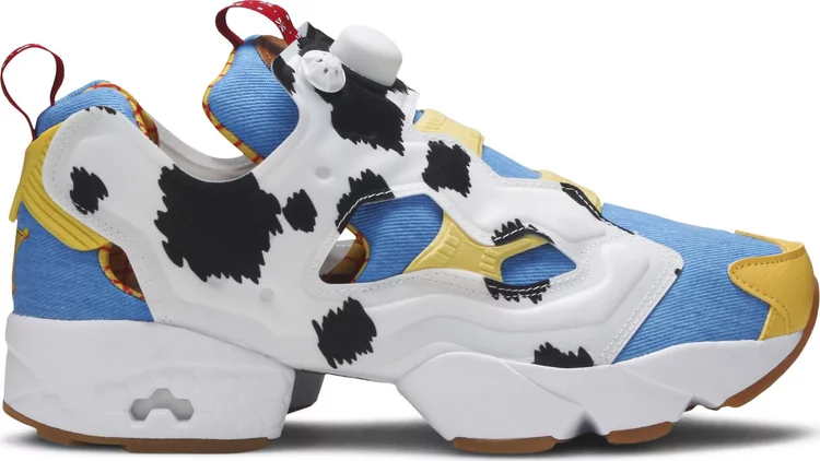 حذاء رياضي Toy Story 4 x Bait x Instapump Fury og مختلط "Woody and Buzz" من Reebok، باللون الأزرق