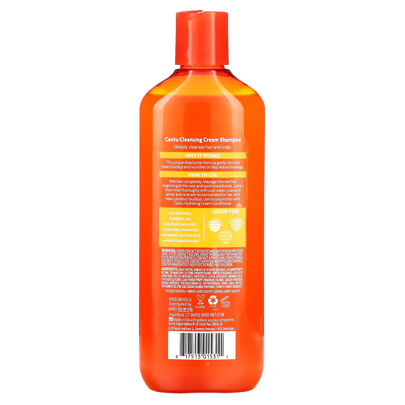 Cleansing Cream - Cantu Shampoo without sulfates, 400 ml