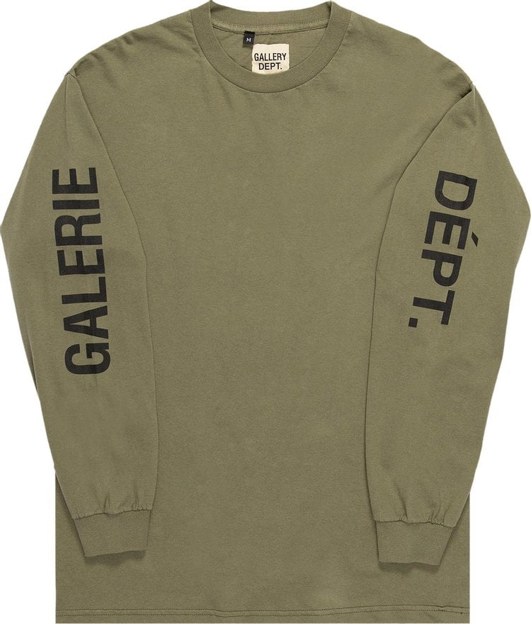 قميص طويل الأكمام من قسم معرض Longsleeve للمقتنيات الفرنسية "Olive" باللون الأخضر