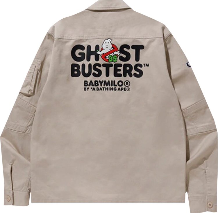 قميص Baby Milo من BAPE x Ghostbusters باللون البيج والبني