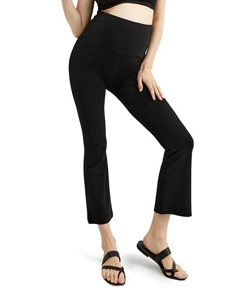 HATCH Collection Ultimate Maternity Flare Cropped Leggings, Black