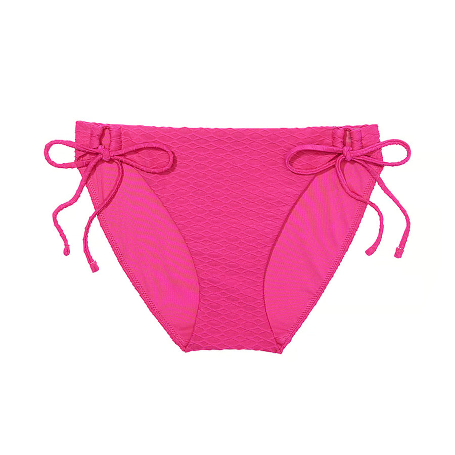 Victoria's Secret Swim Mix & Match Side-Tie Fishnet Bikini Bottom, Pink