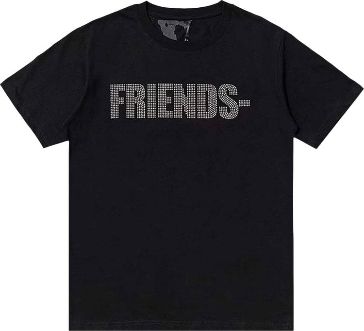 تي شيرت Vlone x Swavorski Friends "أسود"، أسود