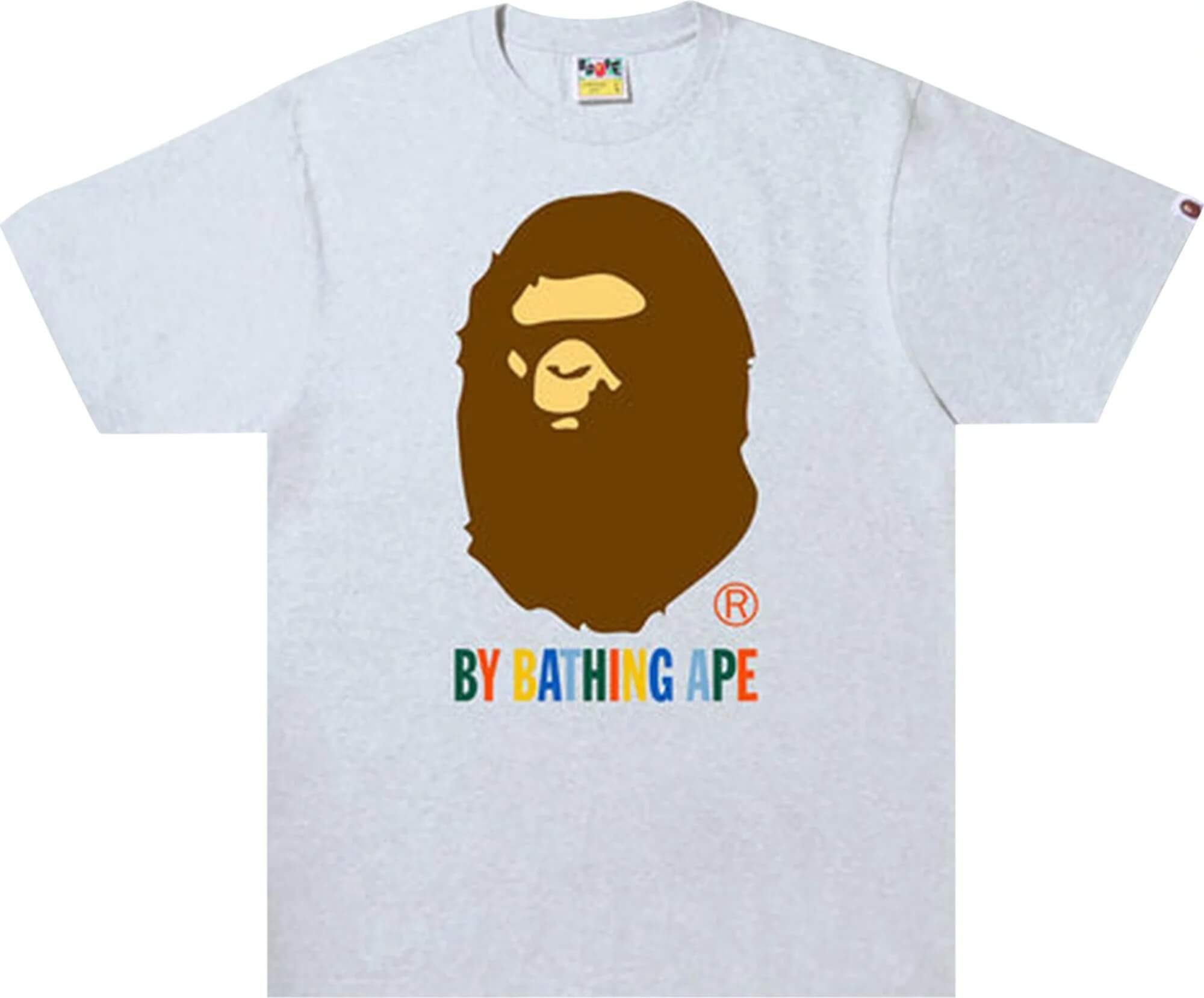 تي شيرت Bape Colors By Bathing Ape، باللون الرمادي