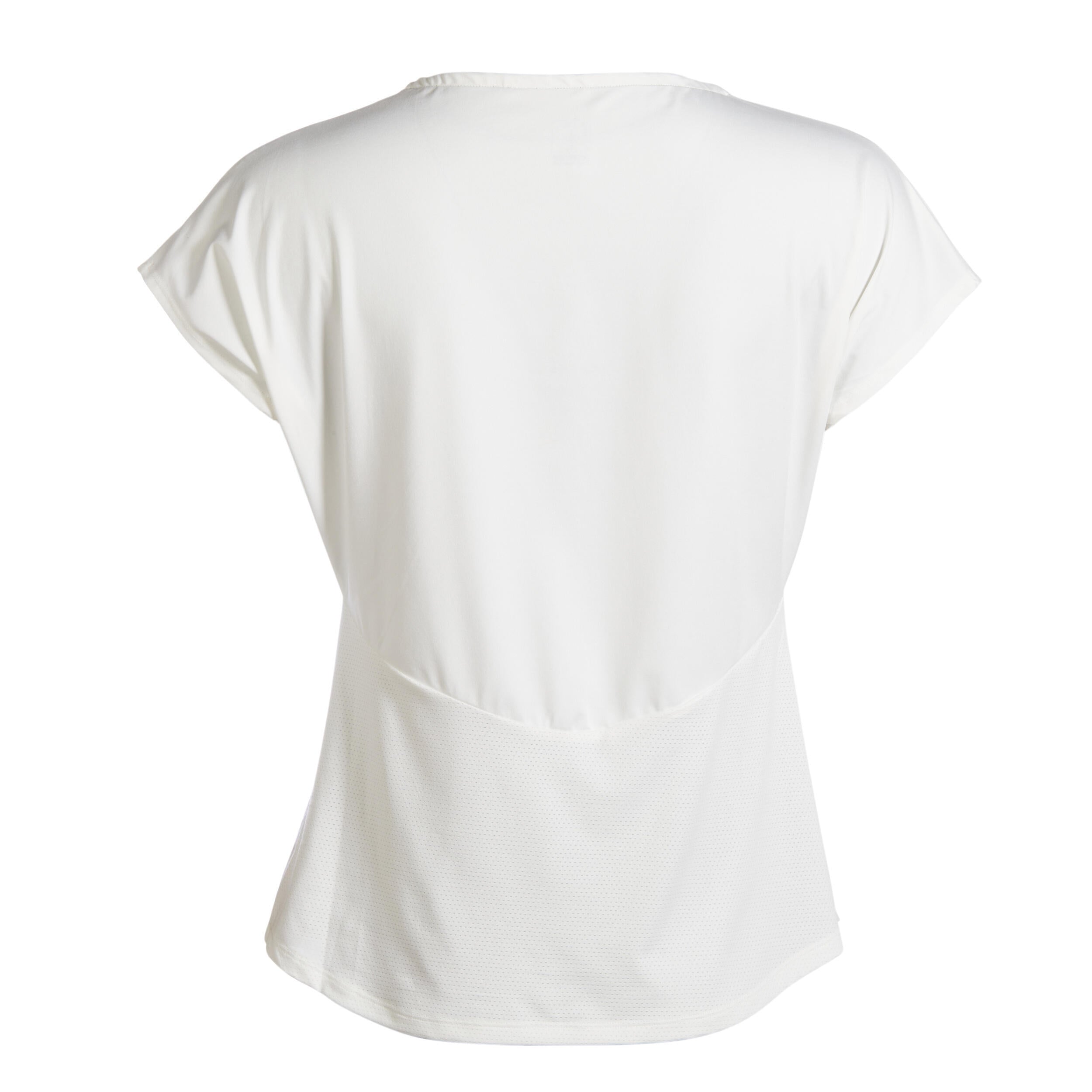 Women's tennis T-shirt - Dry Soft 500 creamy white ARTENGO, eggshell