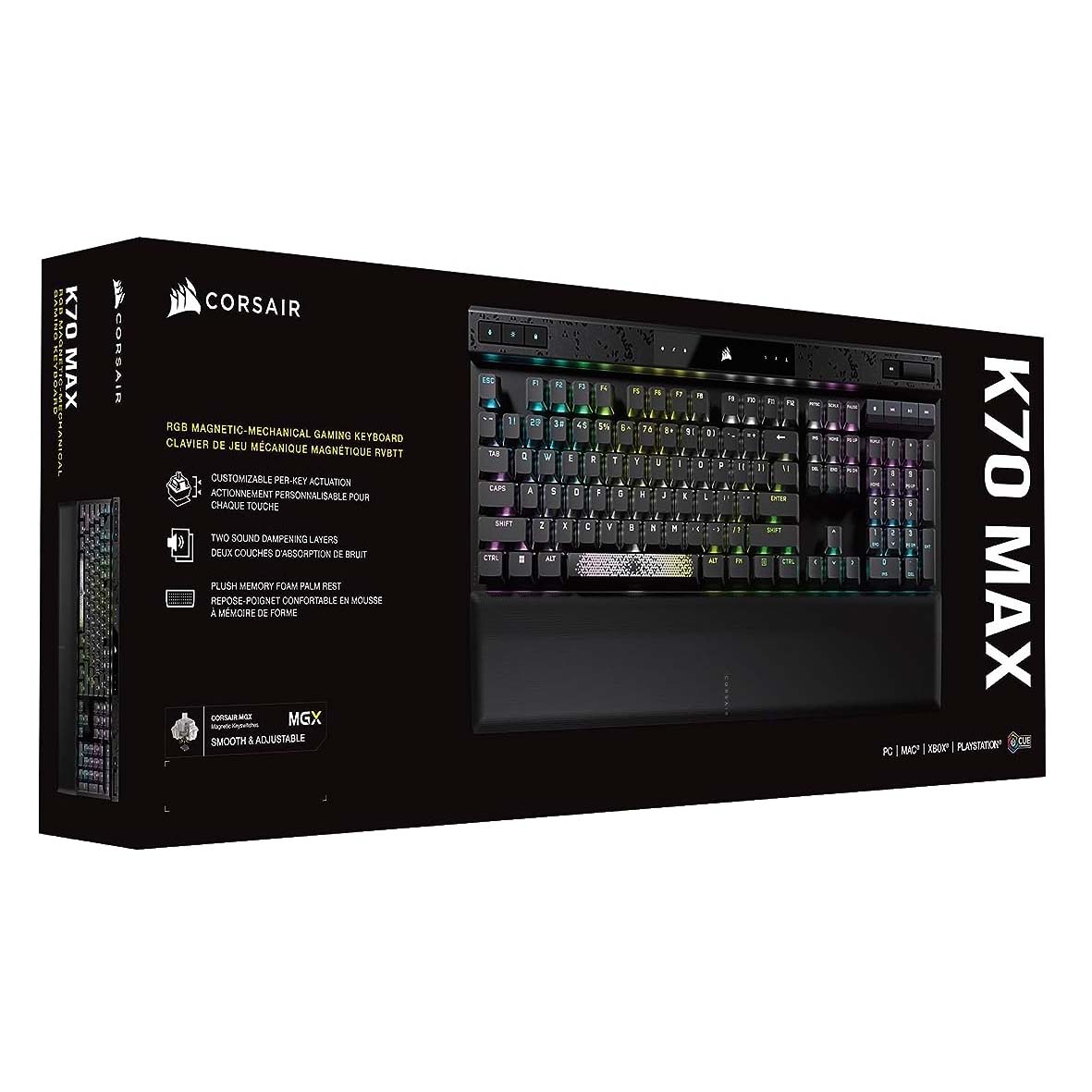 Gaming keyboard Corsair K70 Max, Corsair MGX, black, English layout