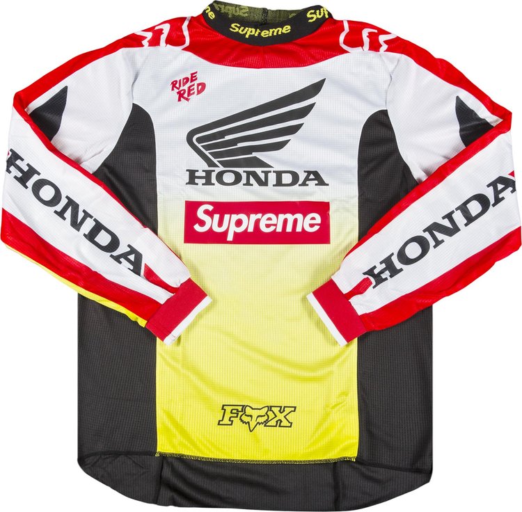 Supreme x Honda Fox Racing Moto Jersey 'Red' T-Shirt, red