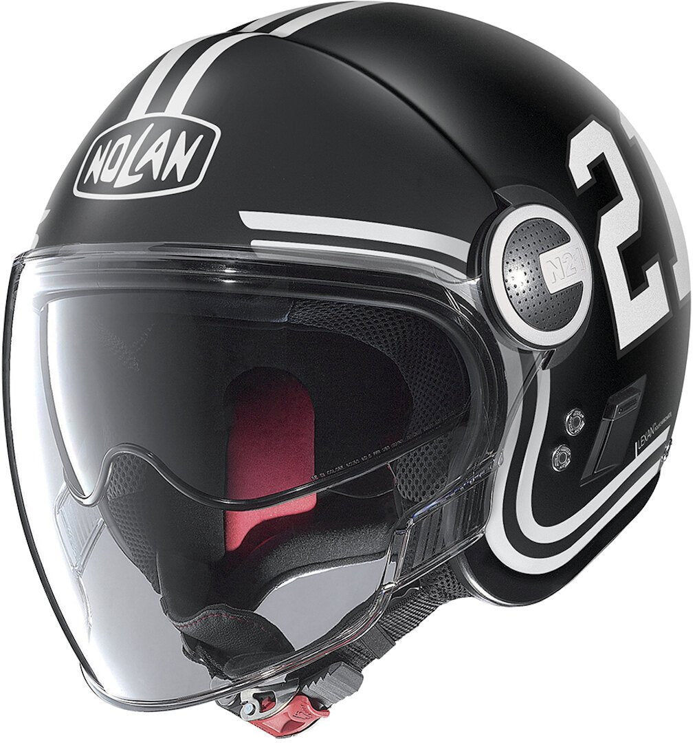 Nolan N21 Visor Quarterback jet helmet, black/white