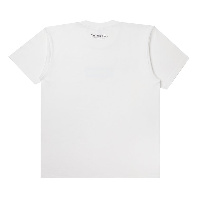 تي شيرت Supreme x Tiffany &amp; Co. Box Logo Tee 'White'، أبيض