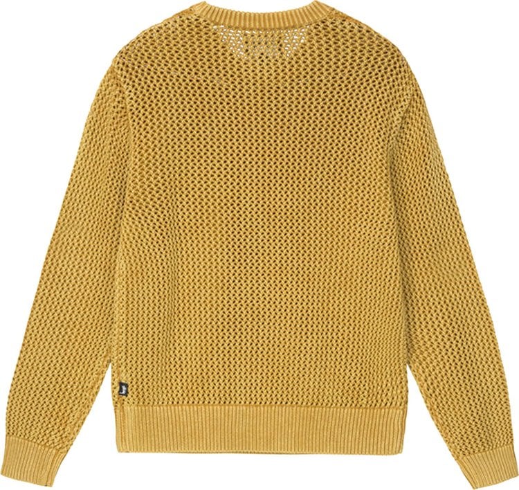 Stussy Pigment Dyed Loose Gauge Sweater 'Gold', gold