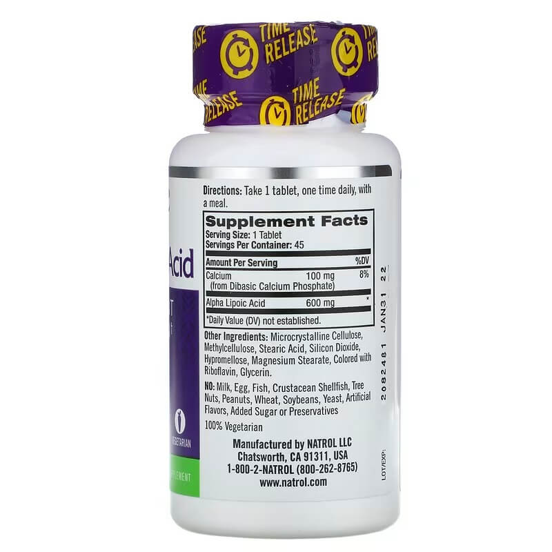 Natrol Alpha Lipoic Acid 600 mg, 45 tablets