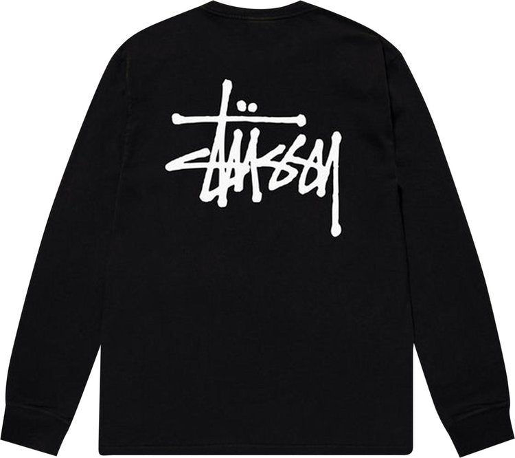 Stussy Basic Long-Sleeve Tee 'Black', black