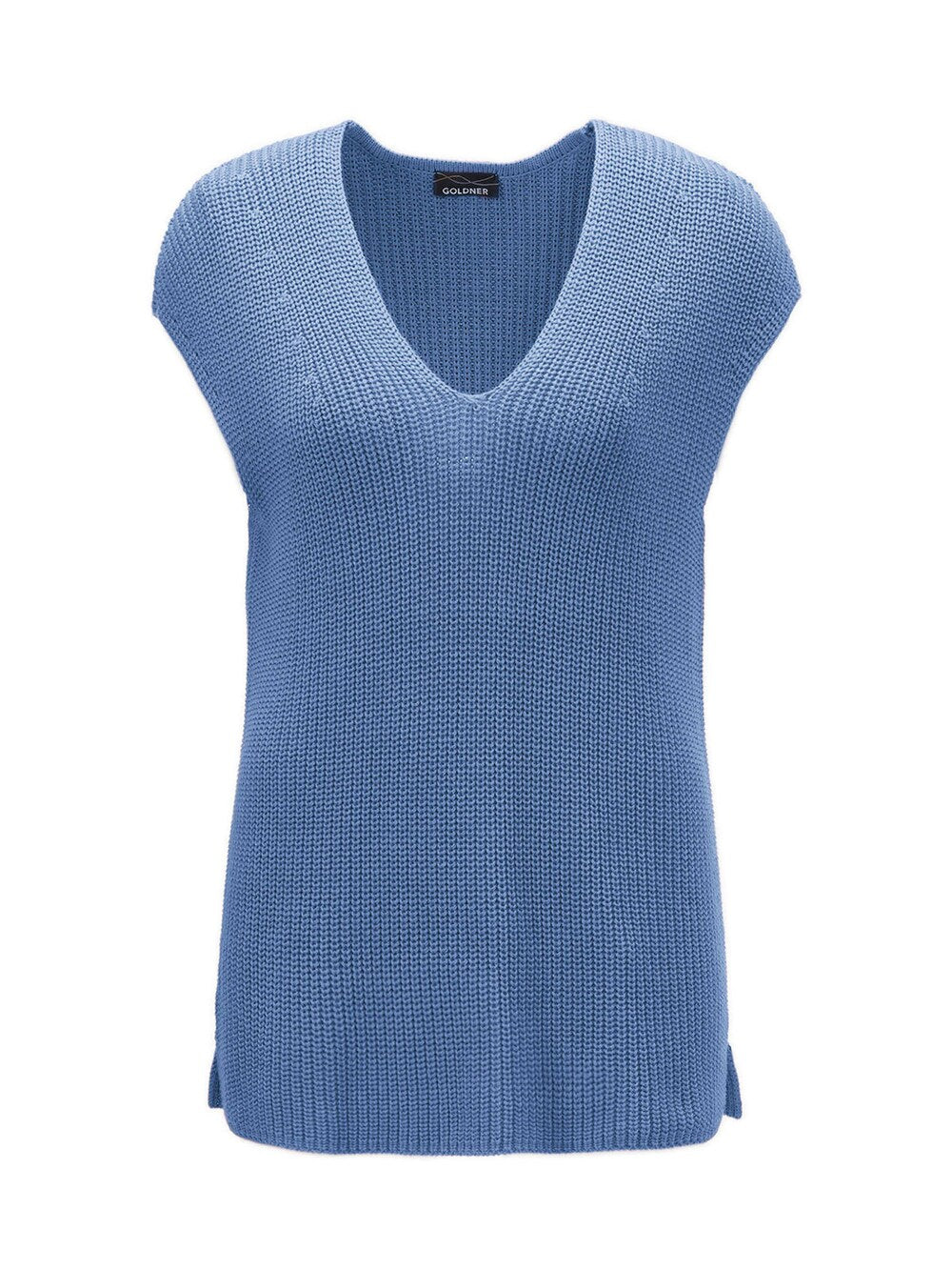 Knitted vest Goldner, dark blue