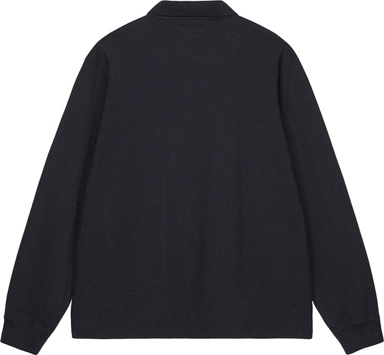 Stussy Long-Sleeve Rib Polo 'Black', black