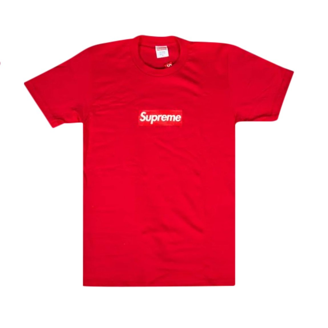 تي شيرت بشعار Supreme 20th Anniversary Box باللون الأحمر