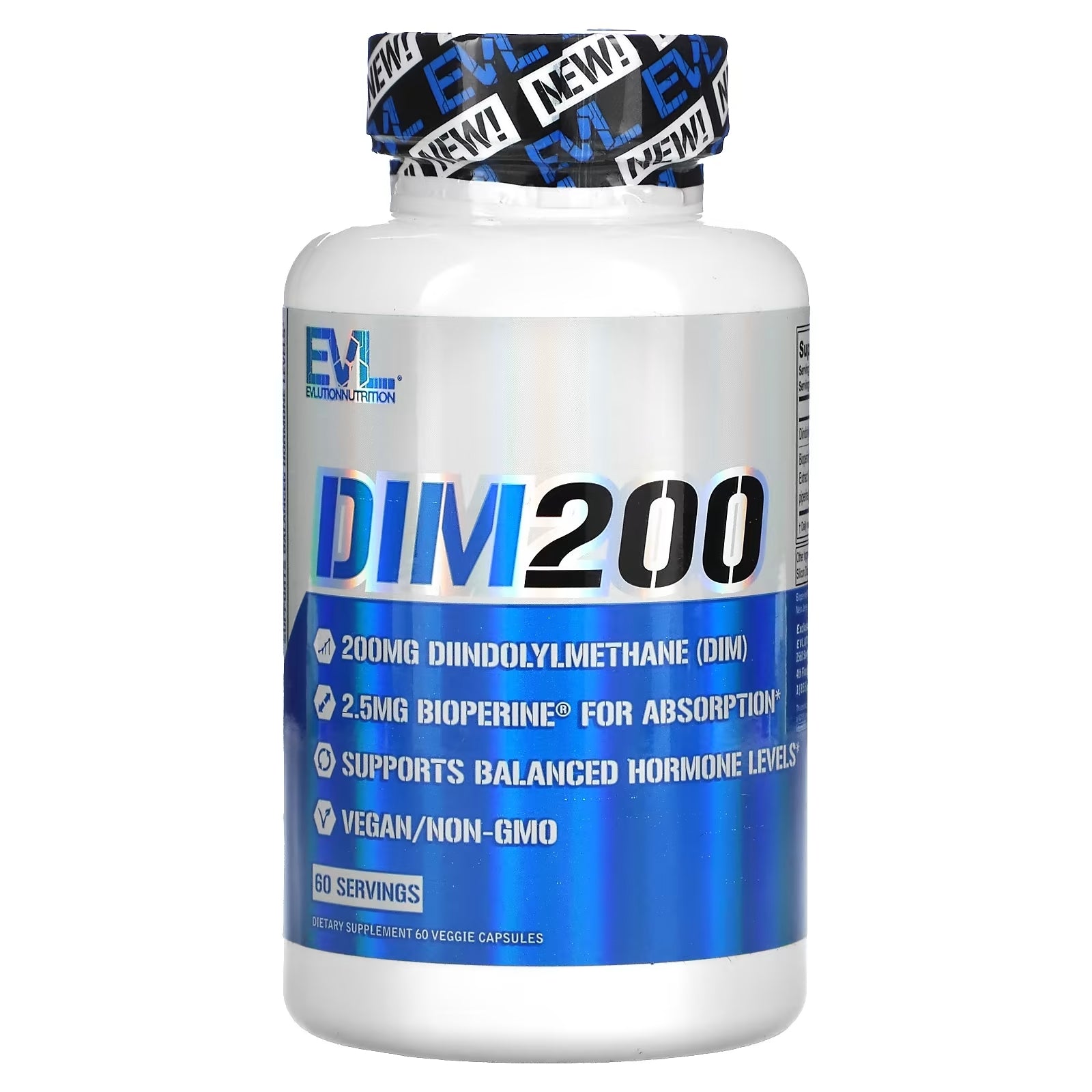 EVLution Nutrition DIM 200 200 mg, 60 vegetarian capsules