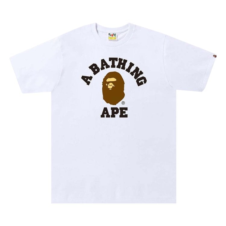 تي شيرت BAPE Colors By A Bathing Ape باللون الأبيض/الأسود، باللون الأبيض