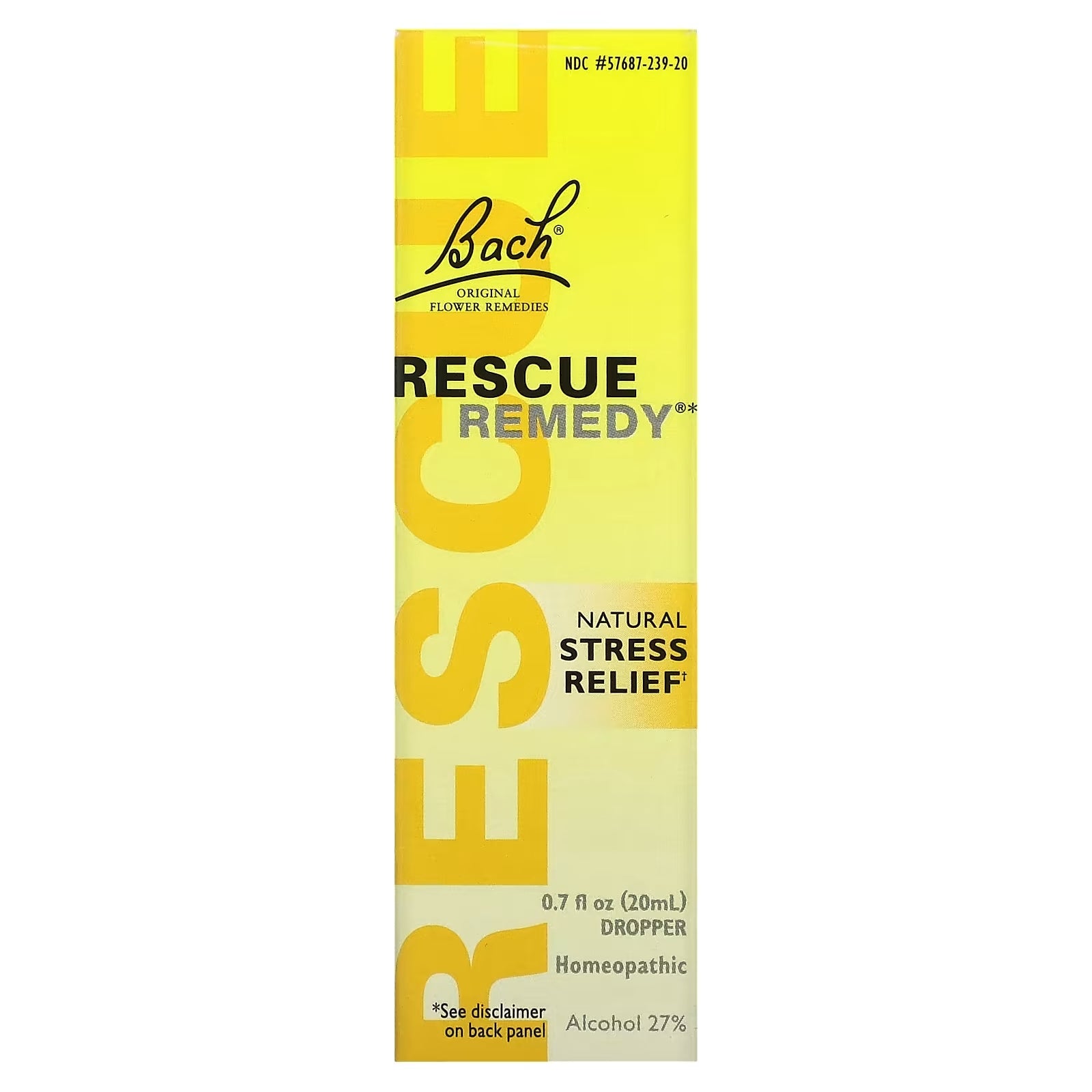 Bach Original Flower Remedies Rescue Remedy natural stress reliever, 20 ml