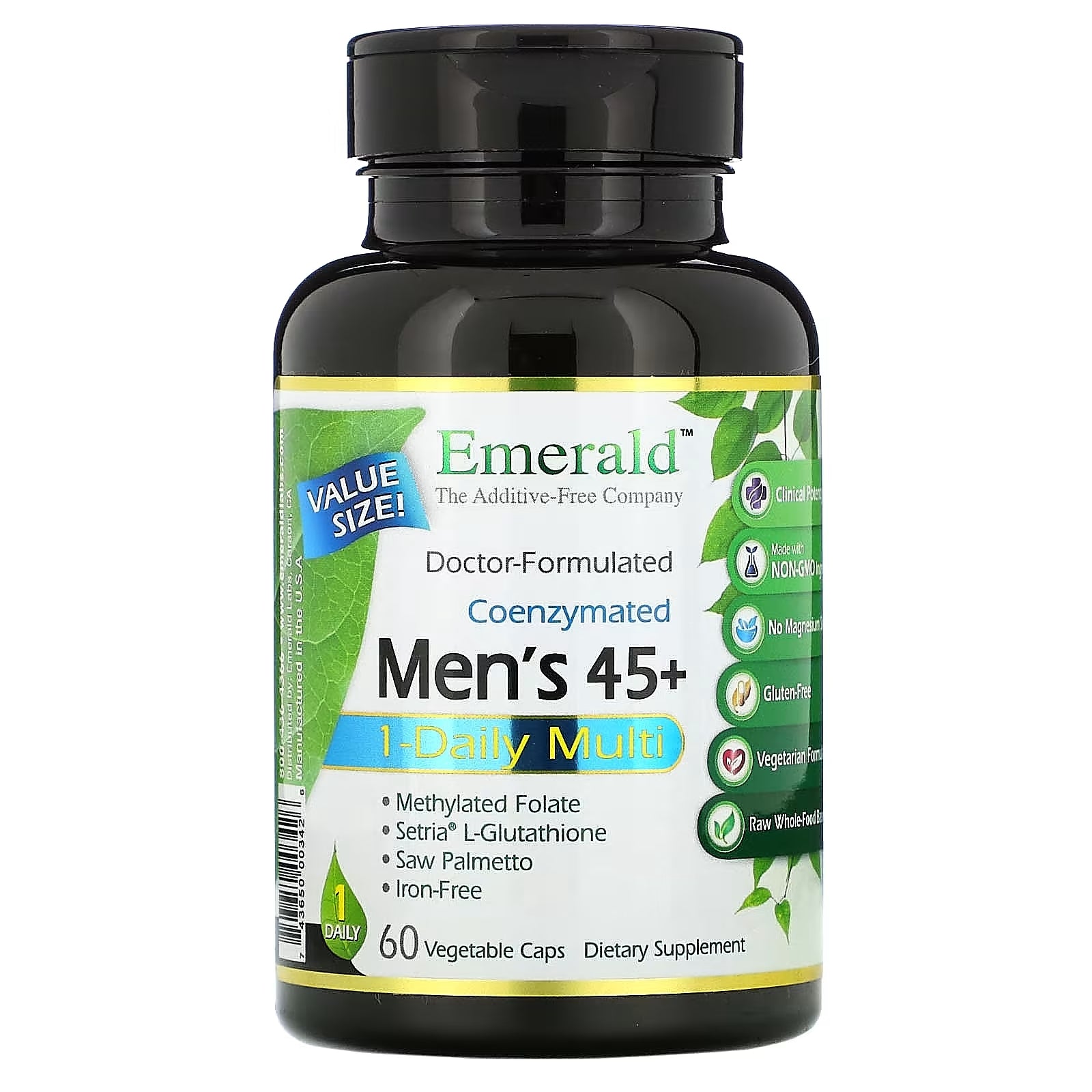 Multivitamin Complex for Men Over 45 Emerald Laboratories 60 vegetarian capsules