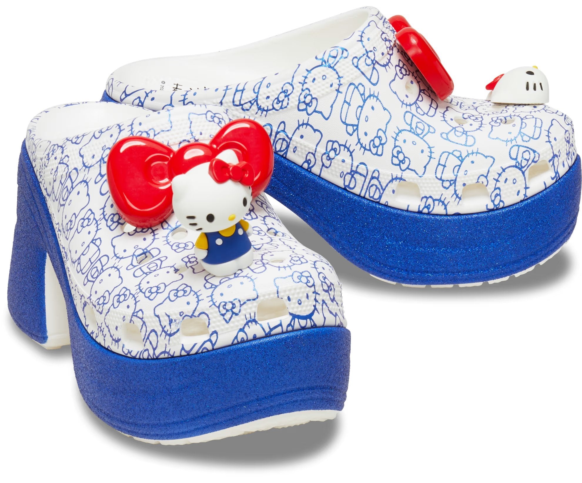 Crocs x Hello Kitty Siren clogs, white/blue