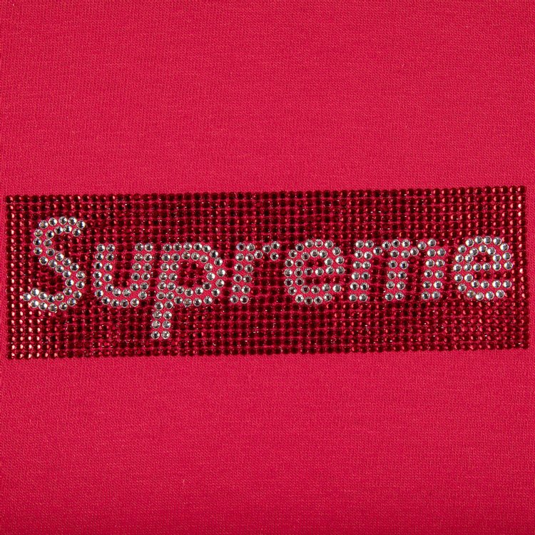 Supreme x Swarovski Box Logo T-Shirt 'Red', Red