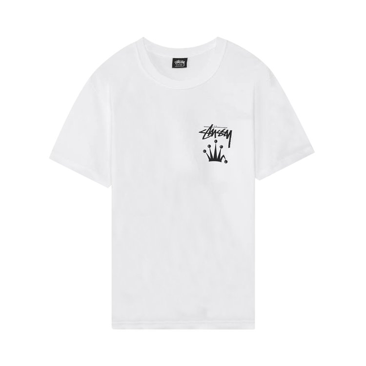 Stussy Stock Crown Tee 'White', white