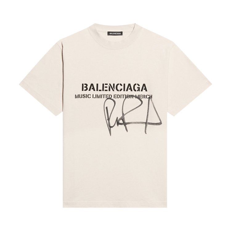 Balenciaga x RuPaul Small Fit Tee 'Chalky White/Washed Black', white