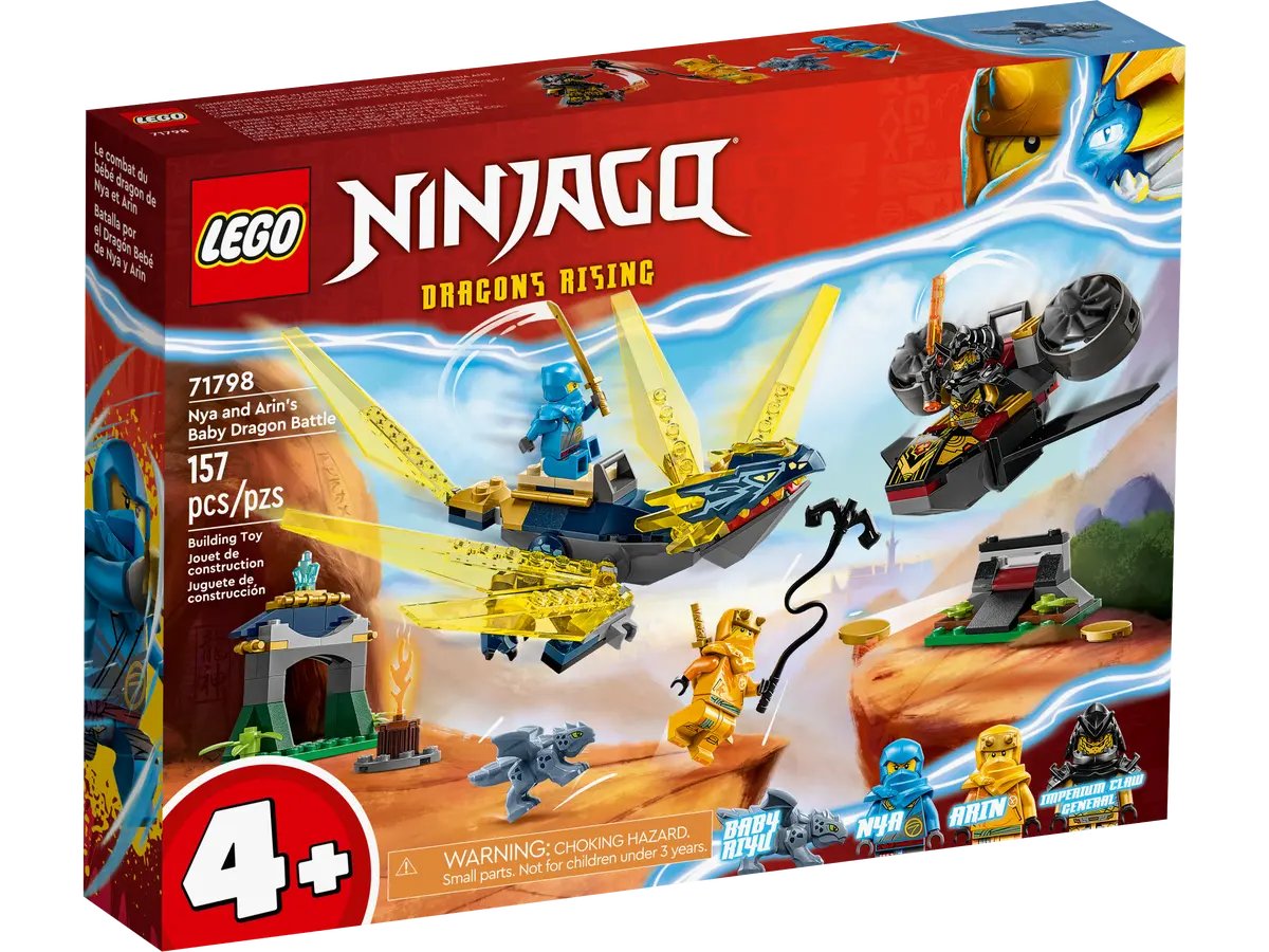 Lego Ninjago Nya And Arin's Baby Dragon Battle 71798, 157 pieces