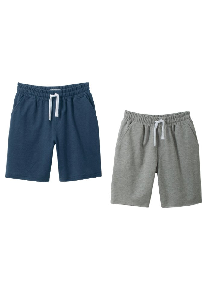 Sports shorts for boys (2 pcs) Bpc Bonprix Collection, gray