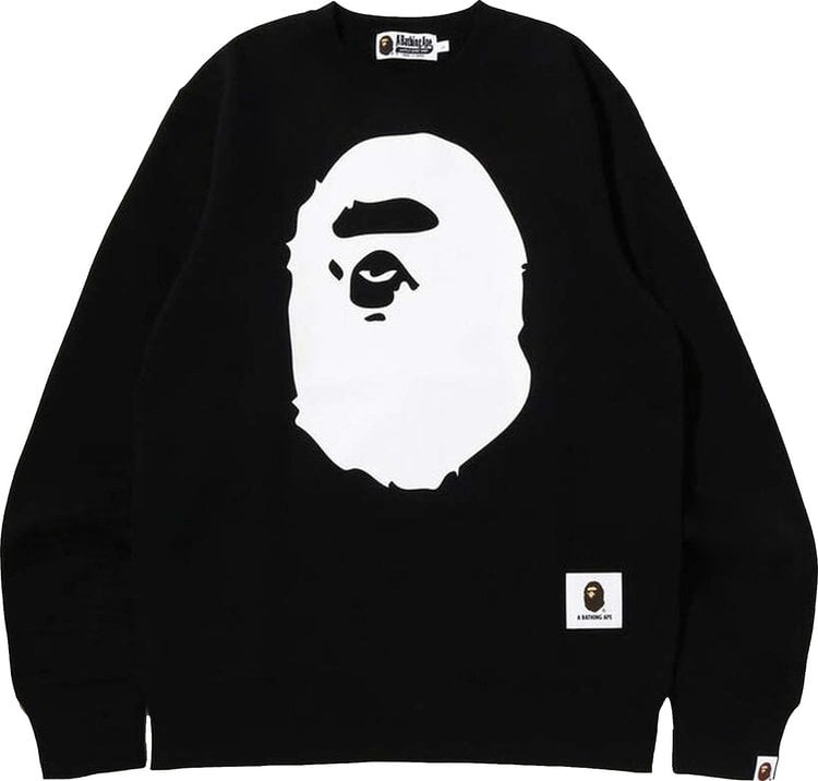 سويت شيرت BAPE Ape Head Crewneck 'Black'، أسود