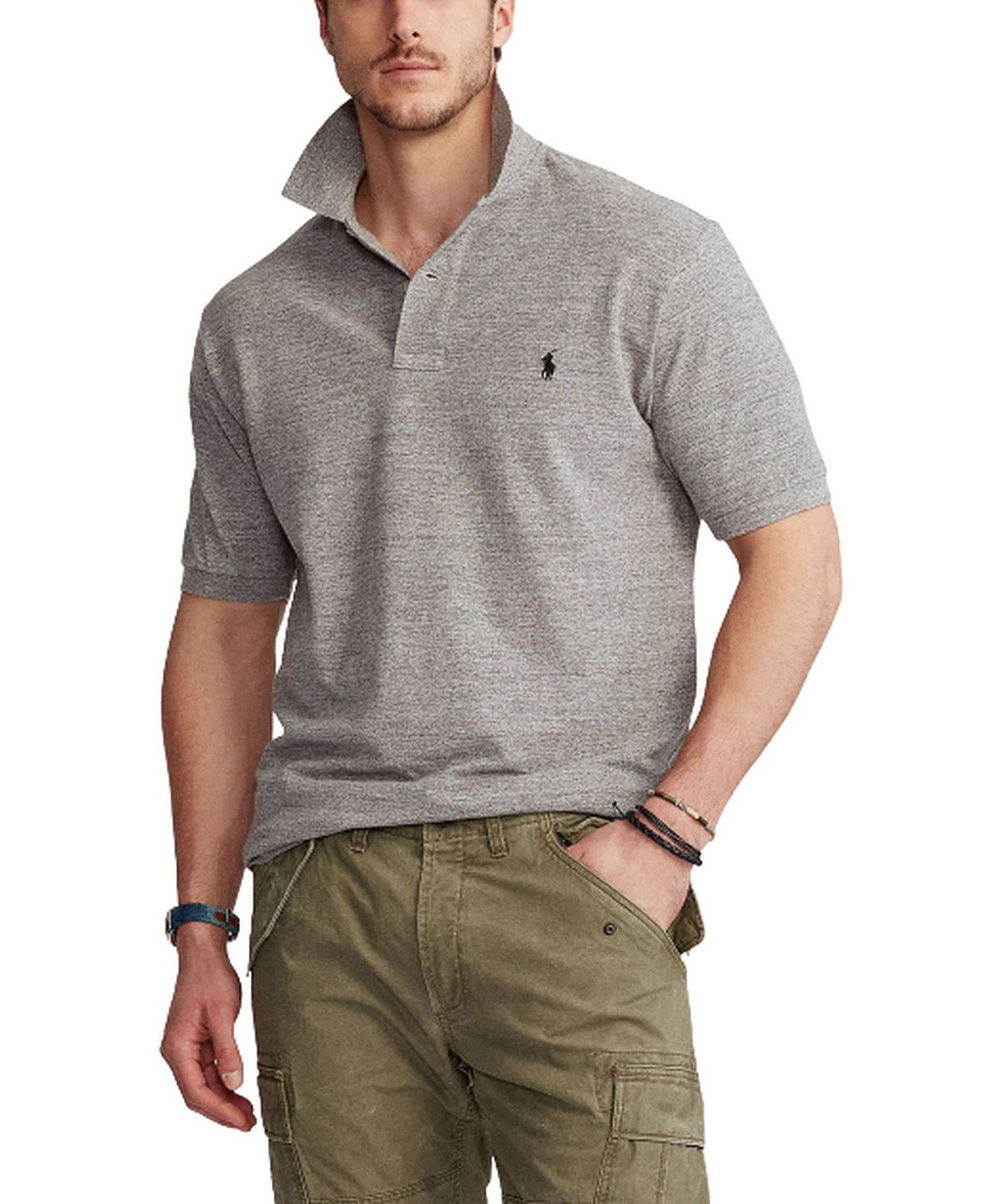 Polo Ralph Lauren Men's Cotton Mesh Polo Shirt, Regular Fit Plus Size , multi