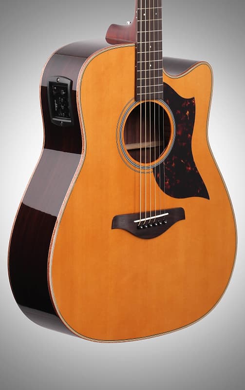 Yamaha A-Series A1R Cutaway Dreadnought Electro-Acoustic Guitar Vintage Natural A1R VN