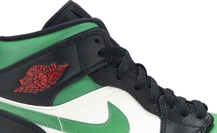 Air Jordan 1 Mid Pine, black and green